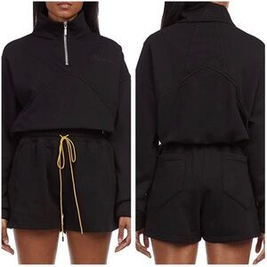 Rhude Skyline Logo Terry Shorts Vintage Black